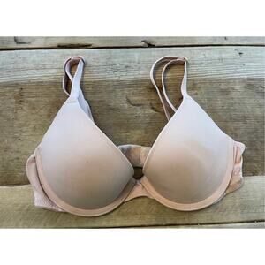 Victoria's Secret PINK Macaron Beige 34C Wear Everywhere Push Up Bra